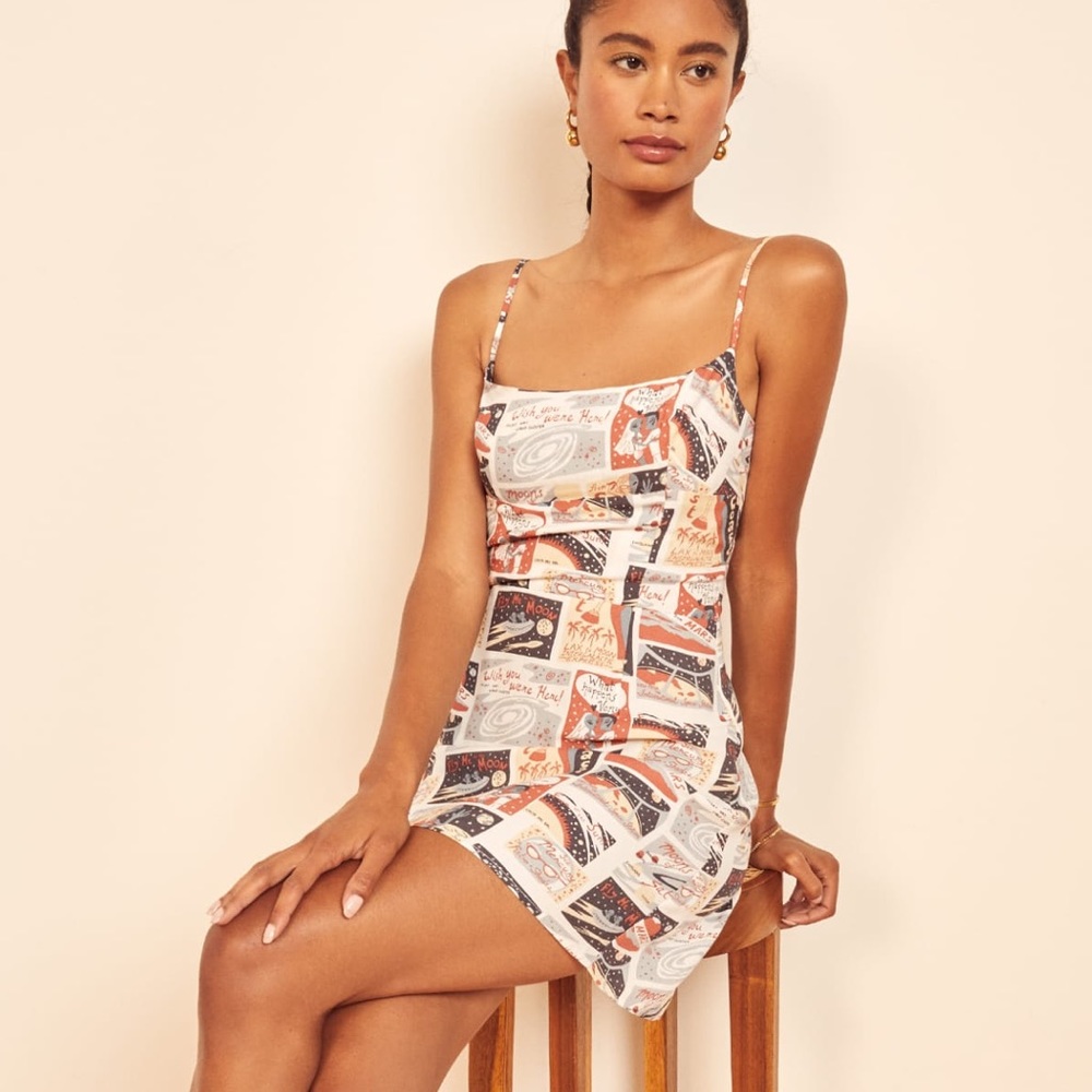 Reformation Elm dress in Greetings NWT